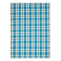 HANDWEBTEPPICH Irvine, Baumwolle kariert 70/120 cm - Blau, Textil (70/120cm) - Homescapes