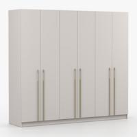 DREHTÜRENSCHRANK ROSA 6D 230/210/55 cm 6-türig Kaschmir - Kaschmir/Goldfarben, Holz/Holzwerkstoff (230/210/55cm) - imoebel24