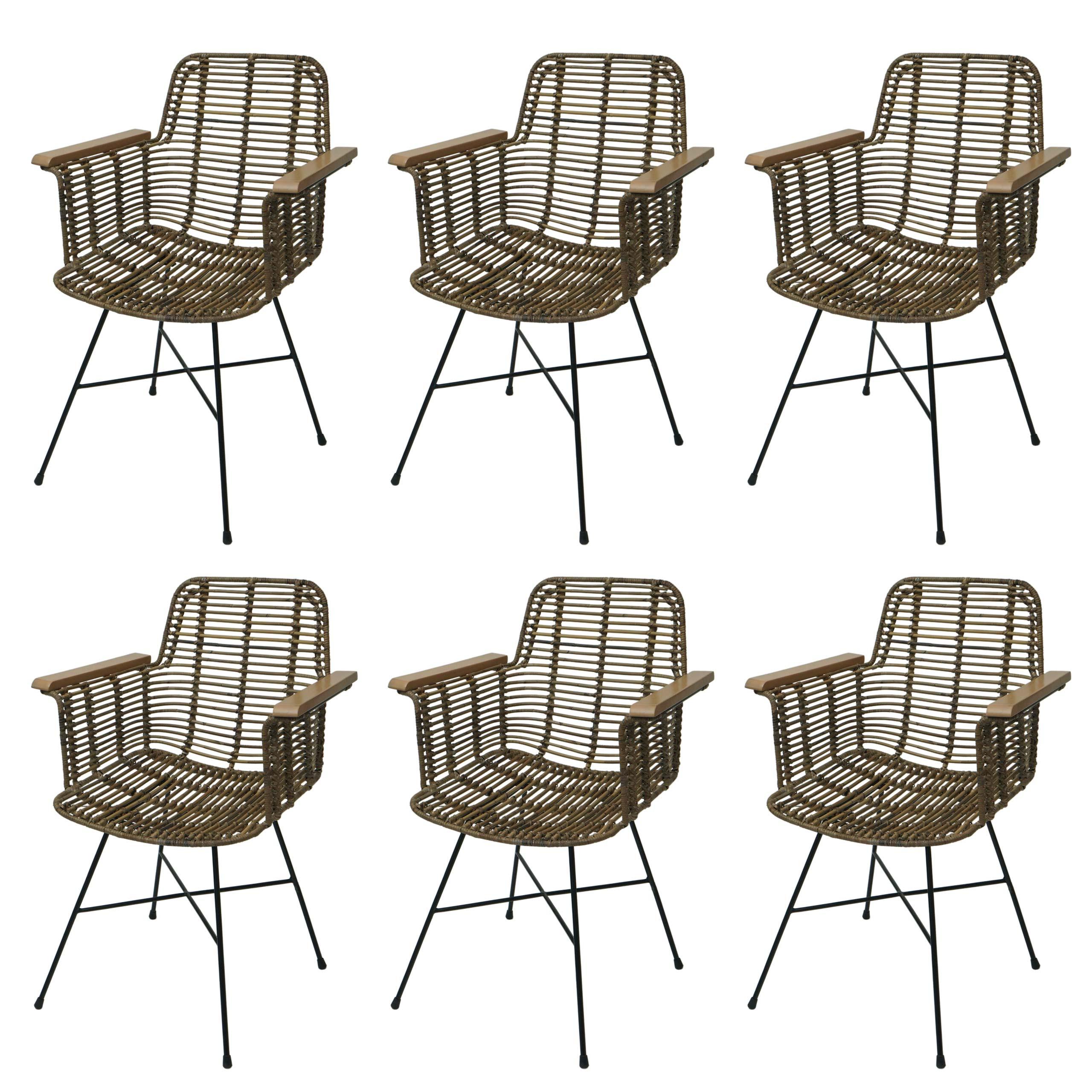 ESSZIMMERSTUHL Braun 6er-Set - Braun, Holz (62/85/59cm) - MCW