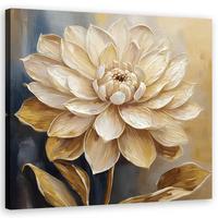 WANDBILD beige natur blume - Beige, Textil (50/50cm) - Feeby