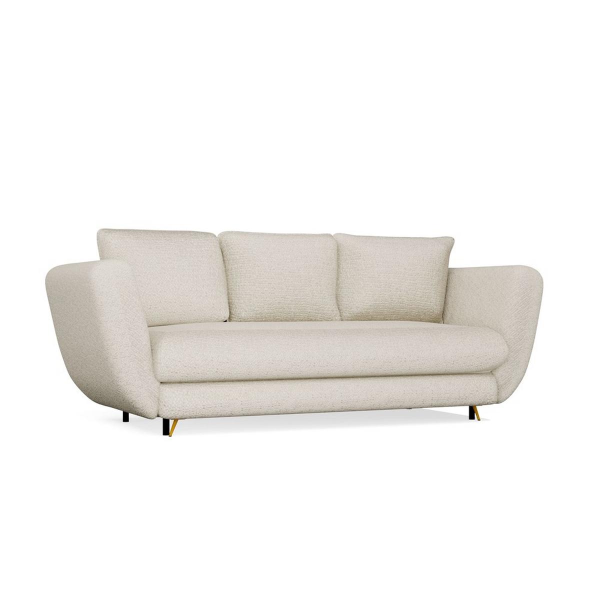 SOFA Beige, Gold 248/99/104 - Beige, Holzwerkstoff (248/99/104cm) - RAUMHIRSCH FURNITURE