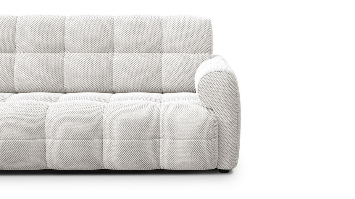 ECKSOFA MELLOW 4-Sitzer, creme - Creme/Schwarz, Holz/Textil (262/156cm) - Wozimo