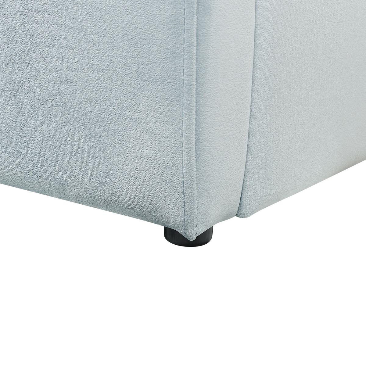 POLSTERBETT 90/200cm Hellblau Anet - Hellblau, Textil (90/200cm) - Beliani
