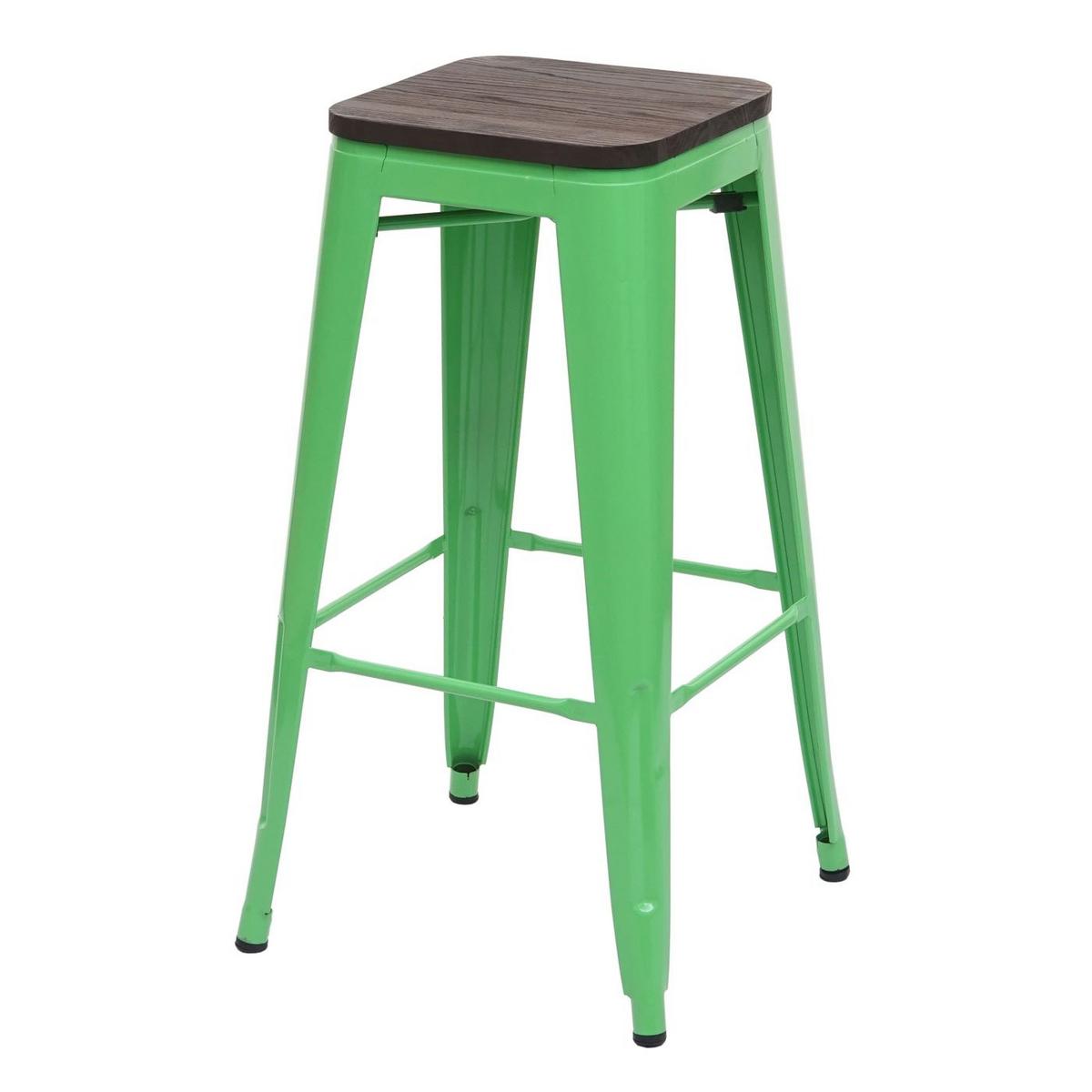 BARHOCKER METALL Grün - Grün, Holz (42/76/42cm) - MCW