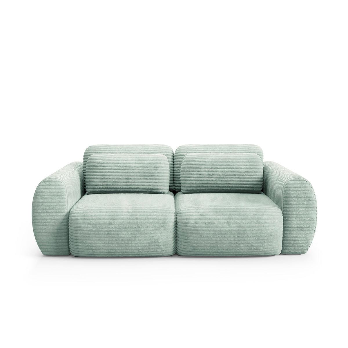 SOFA Camilla 3 Sitzplätze Wassergrün - Grün, Holz (266/95/121cm) - Petits-meubles