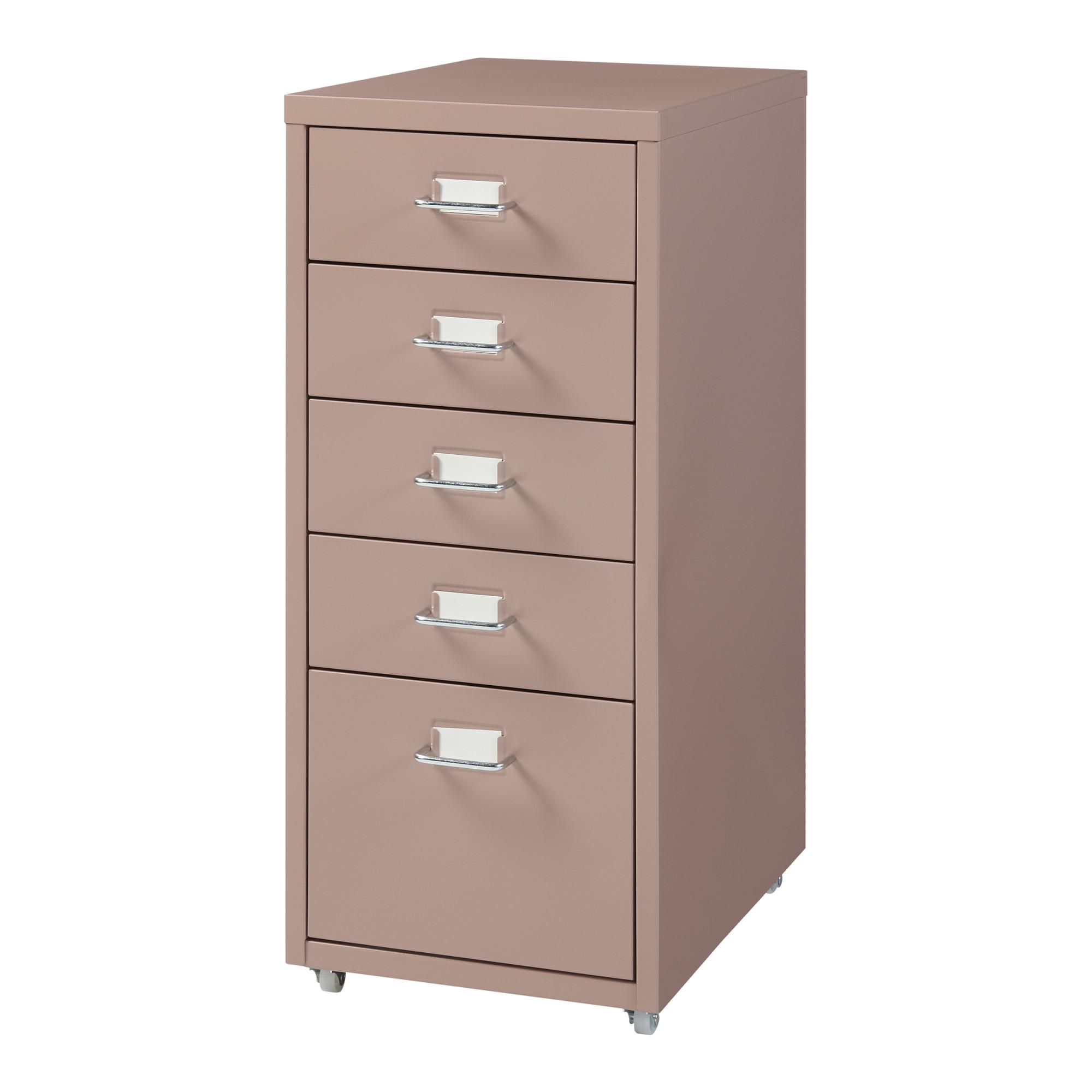 ROLLCONTAINER Kökar - Hellbraun, Metall (28/69/41cm) - [en.casa]