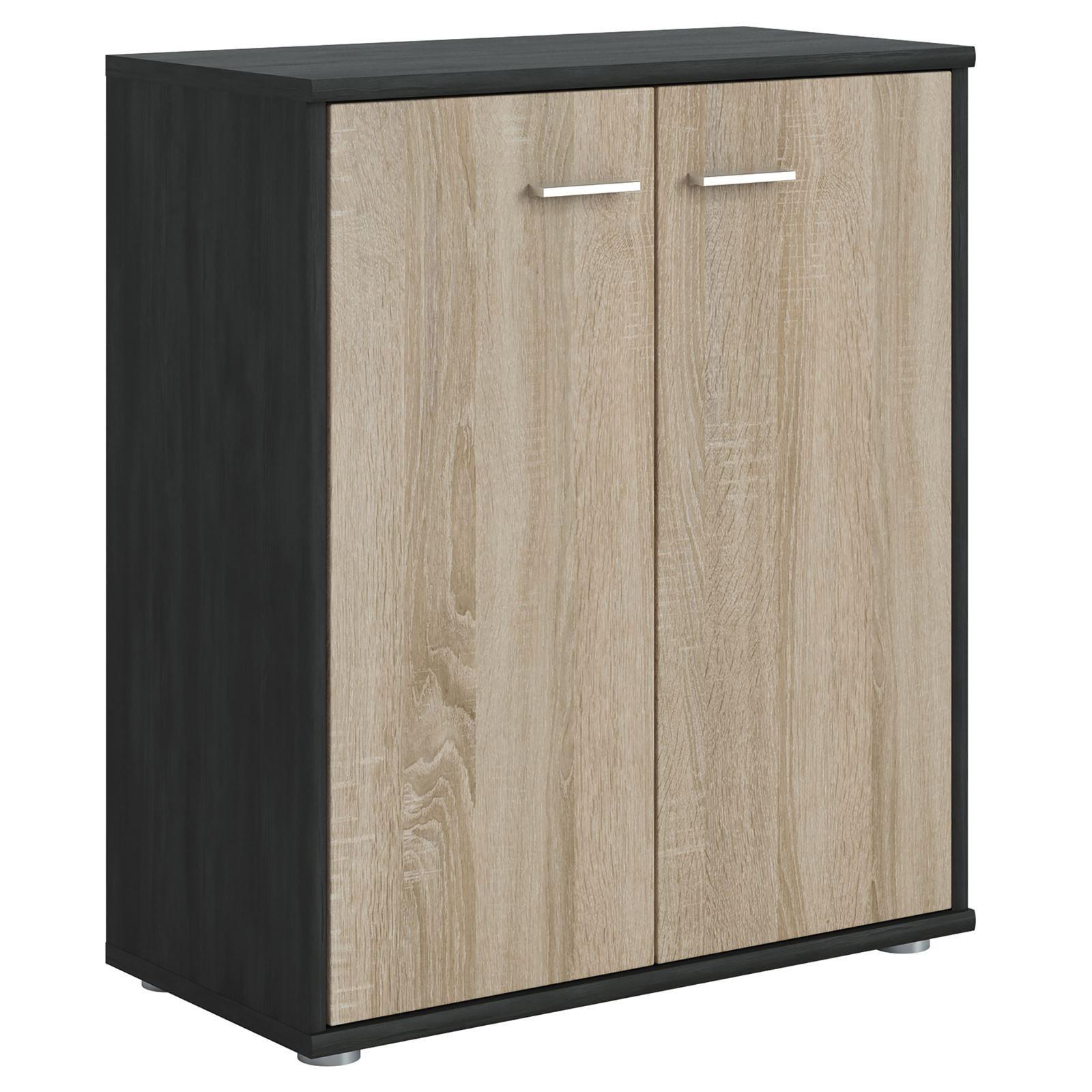 KOMMODE TOMMY Esche grau/Sonoma Eiche - Eschefarben/Sonoma Eiche, Holzwerkstoff (60/70/30cm) - CARO-Möbel