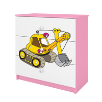 KOMMODE Babydreams Excavator 81/81/41 - Rosa, Holzwerkstoff (81/81/41cm) - RAUMHIRSCH FURNITURE