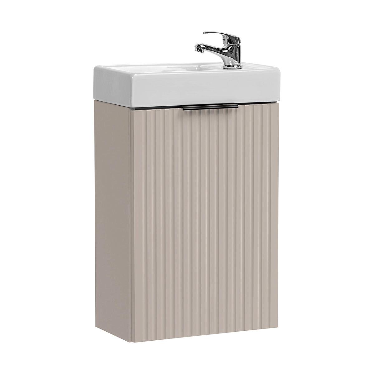 HANDWASCHBECKEN-MÖBEL 40cm Adriel Beige - Beige, Holzwerkstoff (40/66/22cm) - Petits-meubles