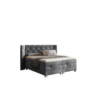 BOXSPRINGBETT Elektrisch Steve - Dunkelgrau, Holzwerkstoff/Textil (160/200cm) - Fun Möbel