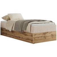 BOXBETT WOOD ZERO 90/200 - Creme Struktur - H3 - Topper Visco - Creme, Textil (90/200cm) - MKS
