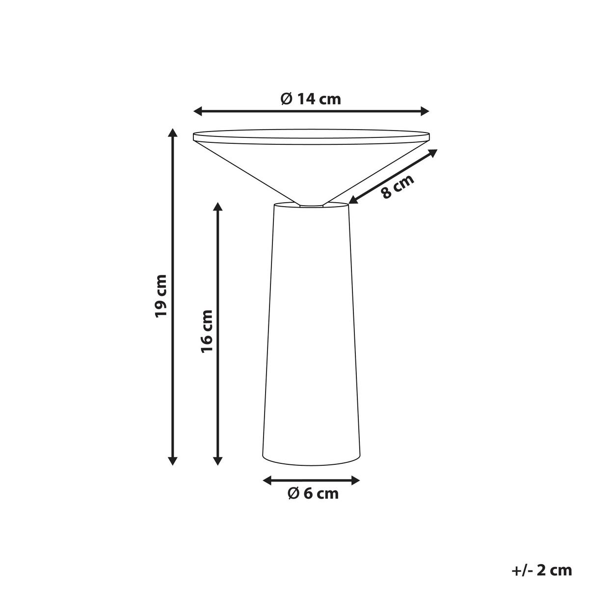 LED-TISCHLEUCHTE Schwarz Levira - Schwarz, Metall (14/14/19cm) - Beliani