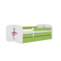 KINDERBETT Tänzerin mit Schublade und Matratze 180/80 - Grün, Holzwerkstoff (80/180cm) - RAUMHIRSCH FURNITURE