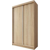 SCHWEBETÜRENSCHRANK Mario 120/216/61 eiche Sonoma - Sonoma Eiche, Holzwerkstoff (120/216/61cm) - Beautysofa
