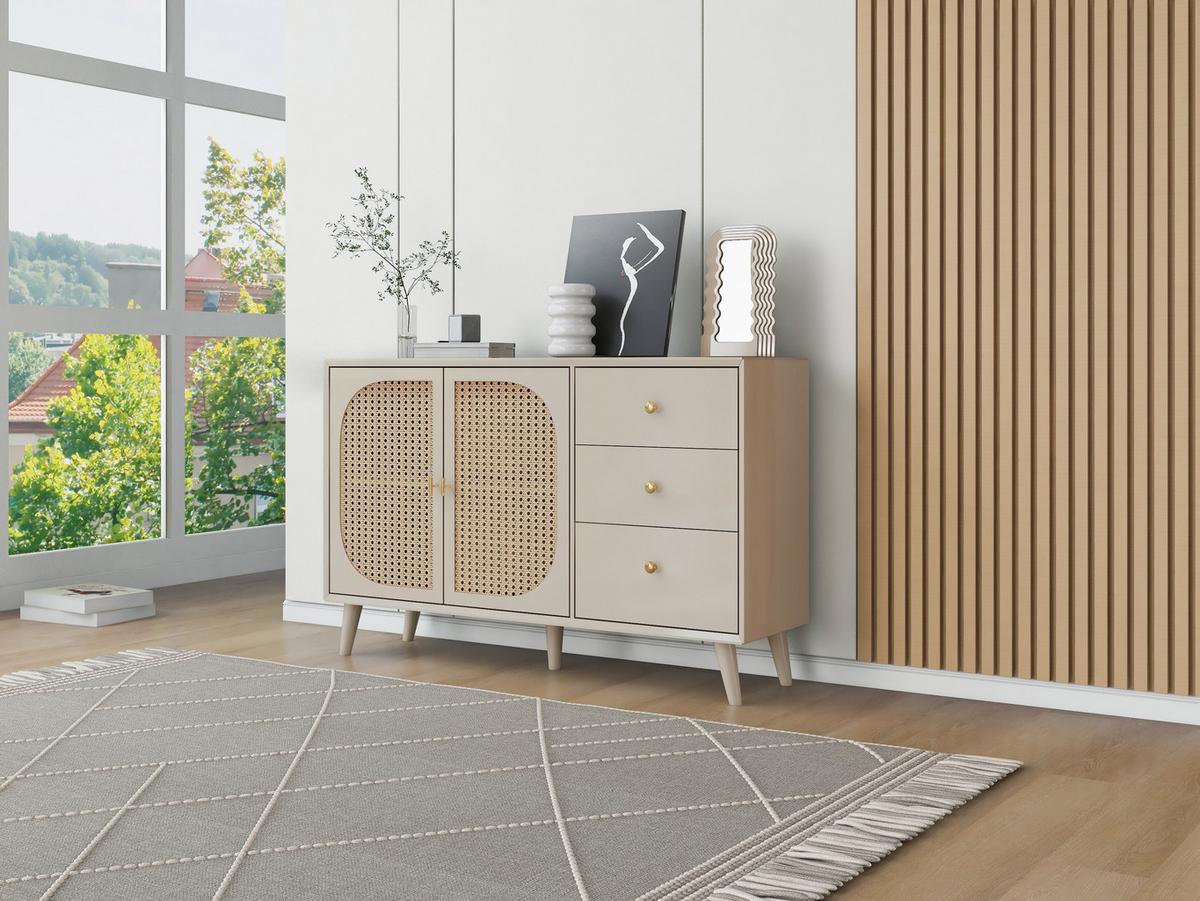 SIDEBOARD Cremeweiß 120/40/82,5 cm - Creme, Holzwerkstoff (40/83/120cm) - Urban Meuble