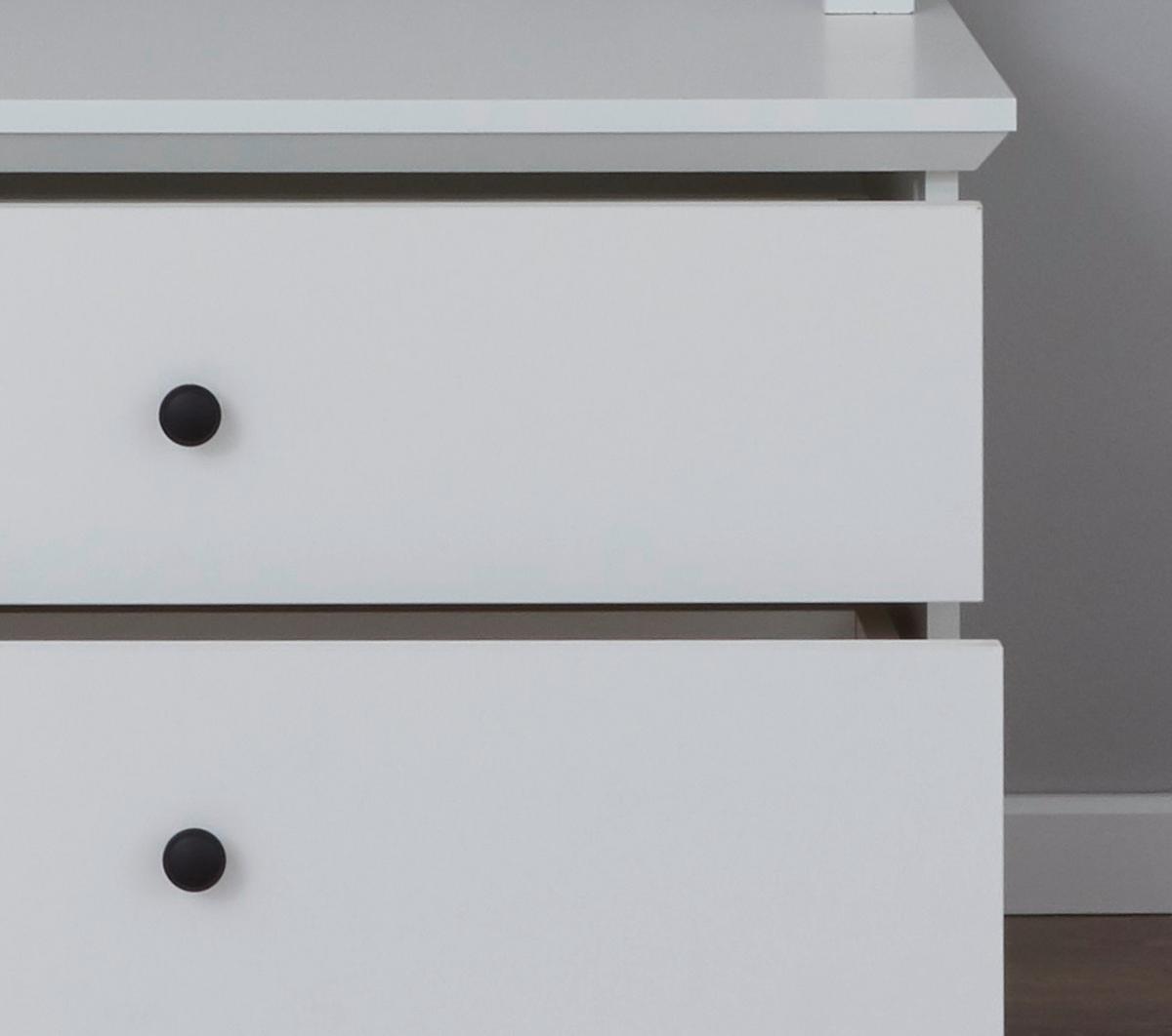 GARDEROBENBANK weiß 81 x 49 cm, Sitzbank mit Schubkästen - Silberfarben/Weiß, Holzwerkstoff/Metall (81/49/41cm) - Top.Furn