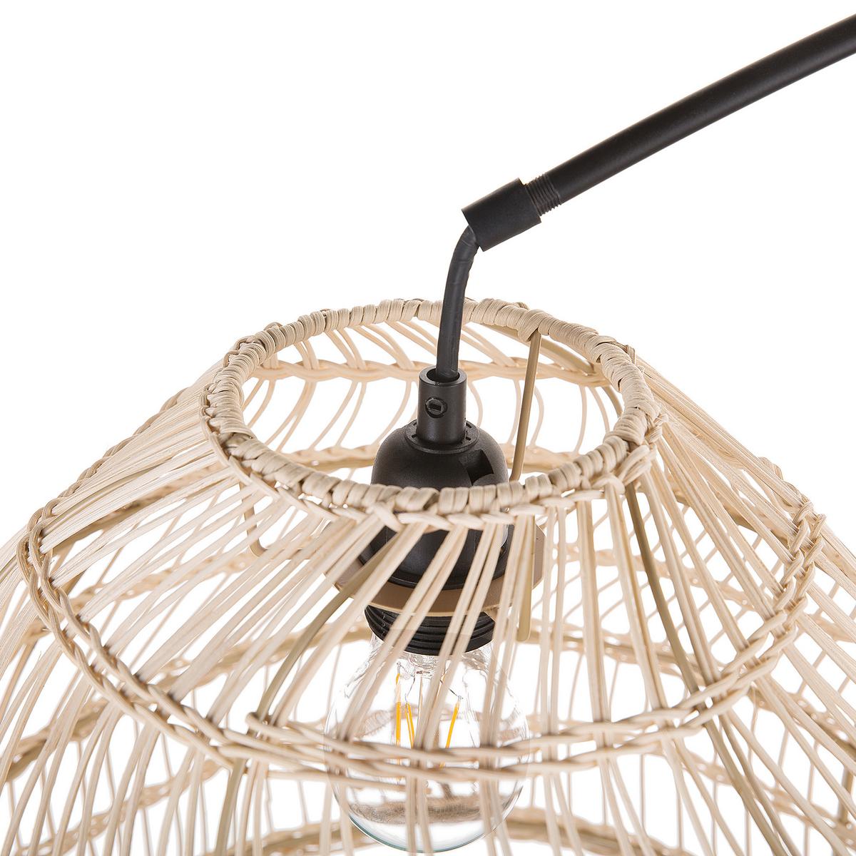 STEHLAMPE Guaviare 130/33/195 cm - Beige, Naturmaterialien (130/33/195cm) - Beliani