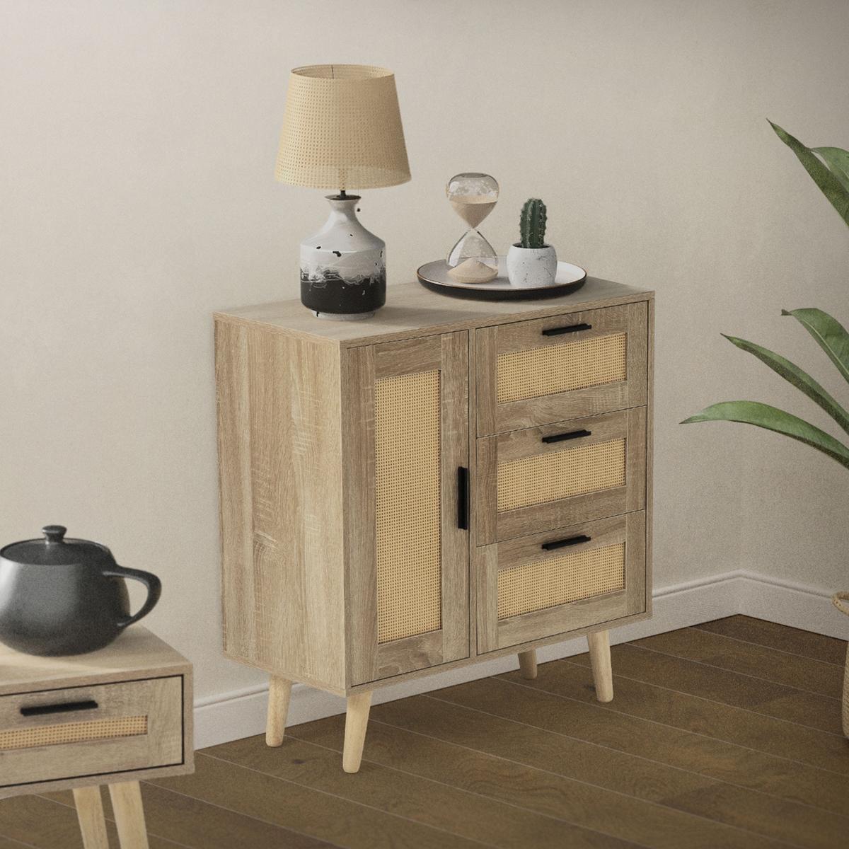 KOMMODE 4 Fächer - Beige, Holzwerkstoff (30/76/74cm) - ML-DESIGN