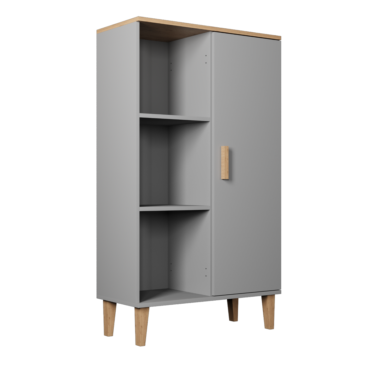 BÜCHERREGAL Denver Grau 80/120/35 cm - Grau, Holzwerkstoff (80/120/35cm) - RAUMHIRSCH FURNITURE