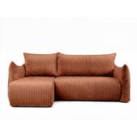 ECKSOFA Mailand Xs Mit Schlaffunktion - Braun, Holzwerkstoff/Textil (154/226cm) - Fun Möbel