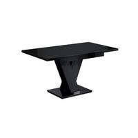 ESSTISCH ausziehbar 120 -160x80x75 cm - Hochglanz Schwarz - ASIV - Schwarz Hochglanz, Holzwerkstoff (120/80/75cm) - ALTDECOR
