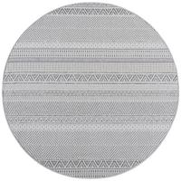 TEPPICH Outdoor VENTOUX in Grau, im Ethno-Stil, Ø 120 cm - Grau, Textil (120/120cm) - KADIMA DESIGN