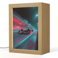NACHTTISCHLAMPE Rennwagen - Rot - Geschwindigkeit 15x20 cm - Türkis, Holzwerkstoff (8/15/20cm) - OnlyWow