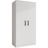 DREHTÜRENSCHRANK Trend, ohne Schubladen, Weiß - Schwarz/Weiß, Holzwerkstoff (90/180/50cm) - Beautysofa