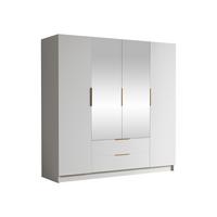 KLEIDERSCHRANK Sofia II - Goldfarben/Schwarz, Holzwerkstoff/Kunststoff (200/216/60cm) - MIRJAN24