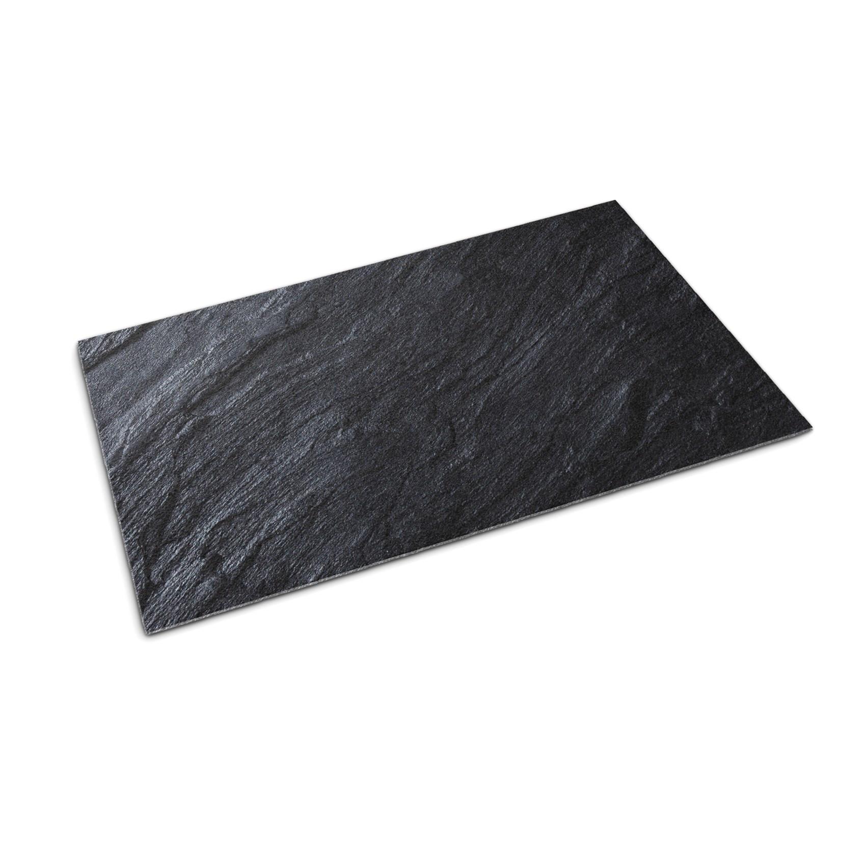 FUSSMATTE 150 x 100 cm Vulkanstein - Schieferfarben, Textil (150/100cm) - TULUP