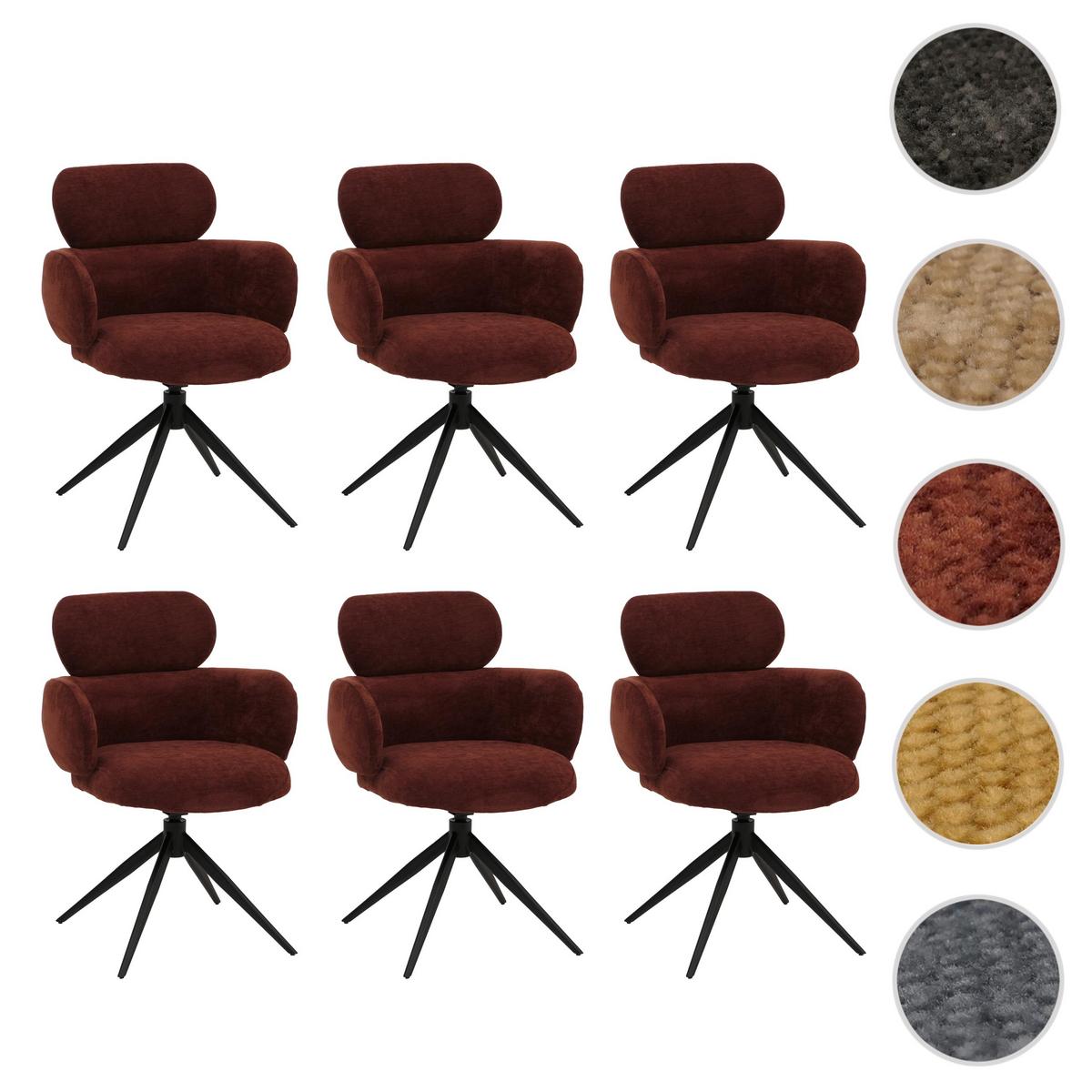 ESSZIMMERSTUHL Rotbraun 6er-Set - Rotbraun, Textil (61/86/69cm) - MCW