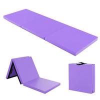 ÜBUNGSMATTE Violett - Lila, Leder (180/60cm) - COSTWAY