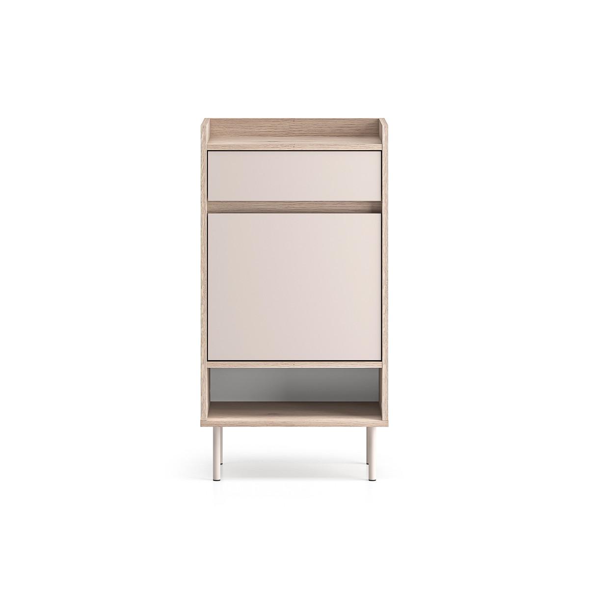SCHUHMÖBEL Alos Kaschmir und Holz - Beige, Holzwerkstoff (50/95/34cm) - Petits-meubles