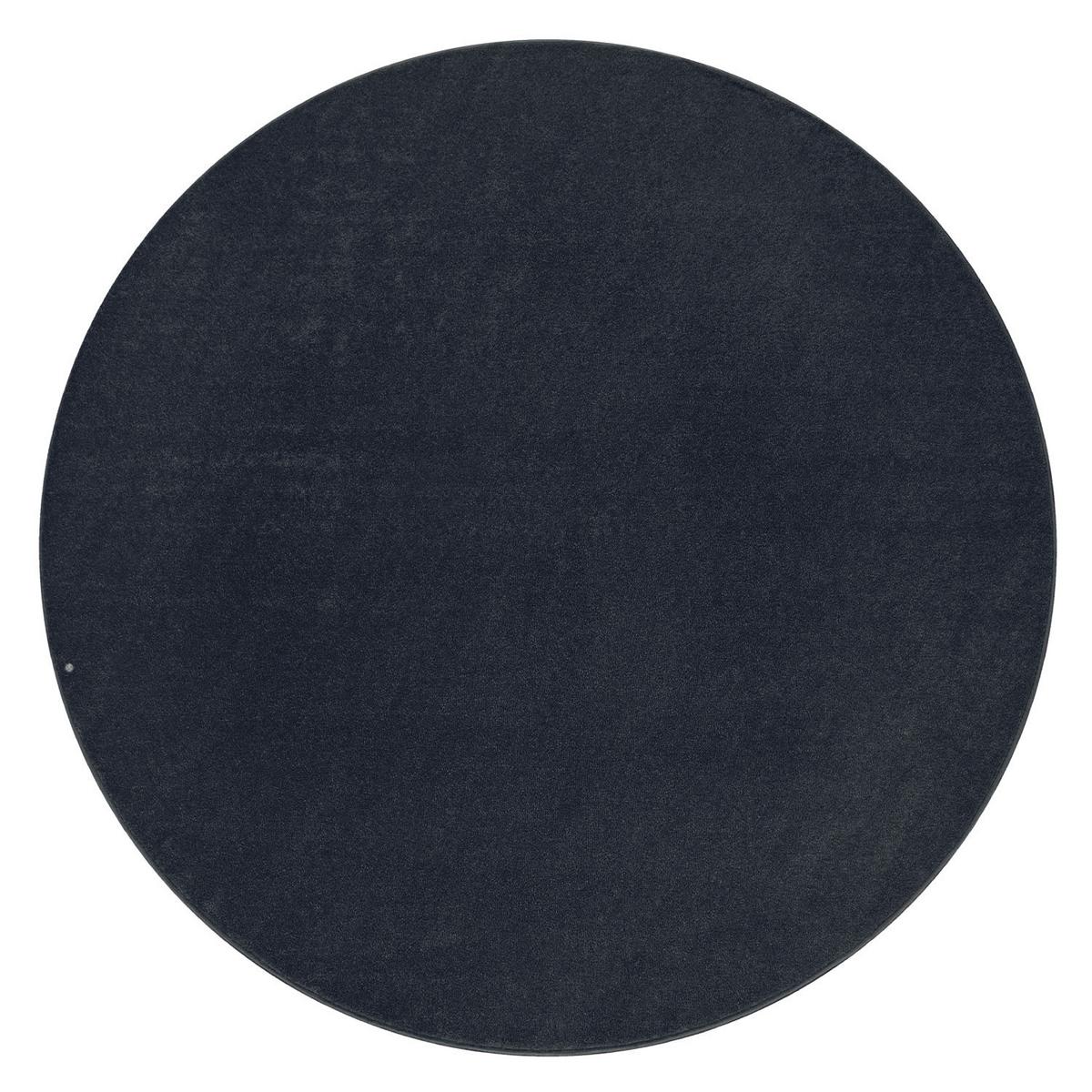 FLACHWEBETEPPICH Navy Ø 200 cm - Blau, Kunststoff (200/200cm) - TT Home