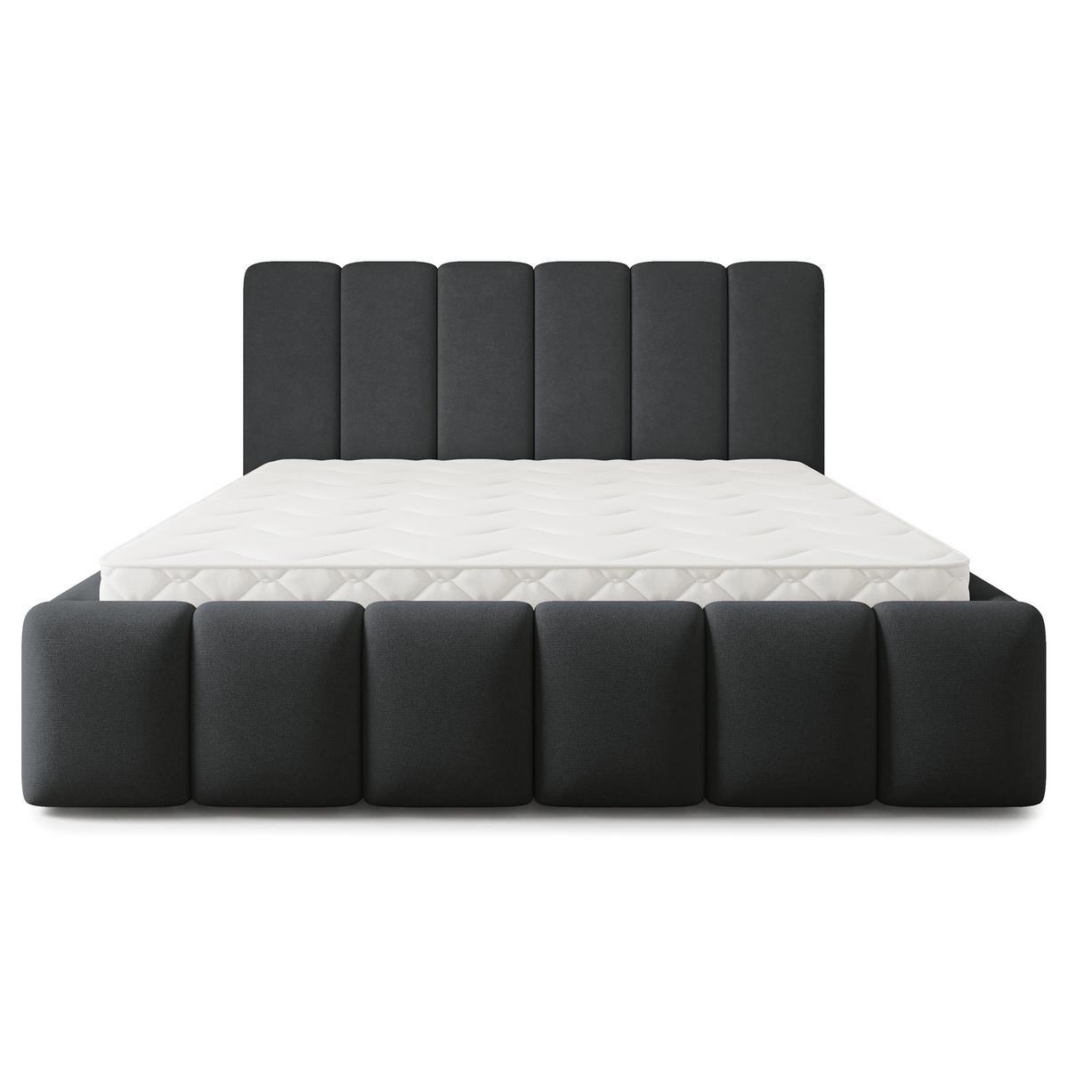 POLSTERBETT ATTORA SR 200x200 cm mit Bettkästen - Schwarz - Schwarz, Holz (200/200cm) - MASSENO