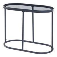 BEISTELLTISCH Luleå - Schwarz, Glas/Metall (27.5/55/45cm) - [en.casa]