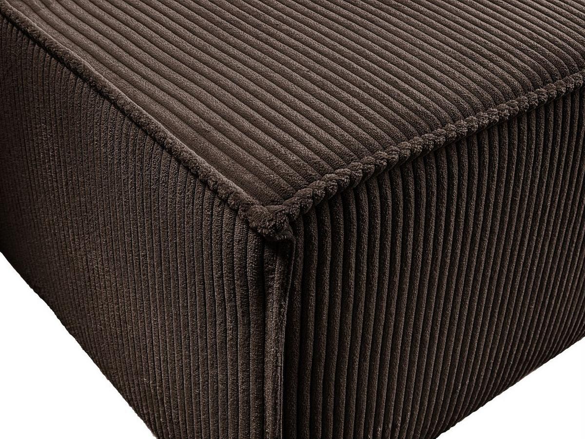 WOHNLANDSCHAFT Gepolstertes CARLO U Cord mit Schlaffunktion und Bettkasten, Poso 06 - Braun, Textil (315/83/143cm) - Lookway