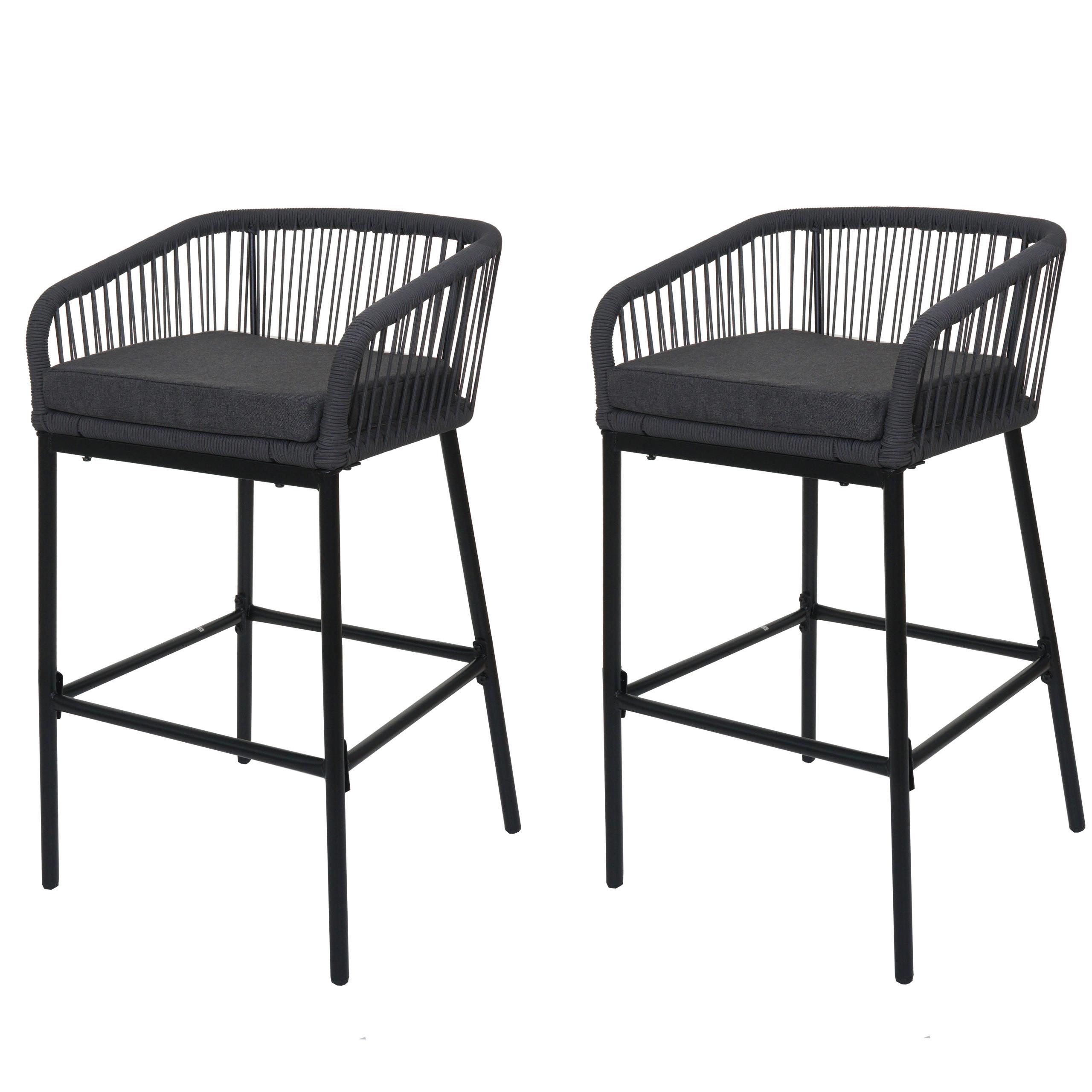 BARHOCKER Anthrazit, Grau - Anthrazit/Grau, Metall (51/92/53cm) - MCW