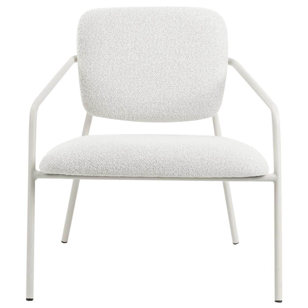 SESSEL 2er-Set Cremeweiß Loa - Weiß, Textil (71/76/71cm) - Beliani