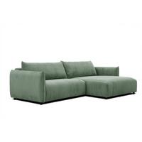ECKSOFA TAUER 5-Sitzer, mintgrün - Schwarz/Mintgrün, Holzwerkstoff/Kunststoff (292/174cm) - Wozimo