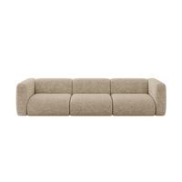 MODULARES Sofa 3-SITZER MIRA-S2 319x89x70 Braun cm Velours - Schwarz/Braun, Holzwerkstoff/Kunststoff (319/70/89cm) - ALTDECOR