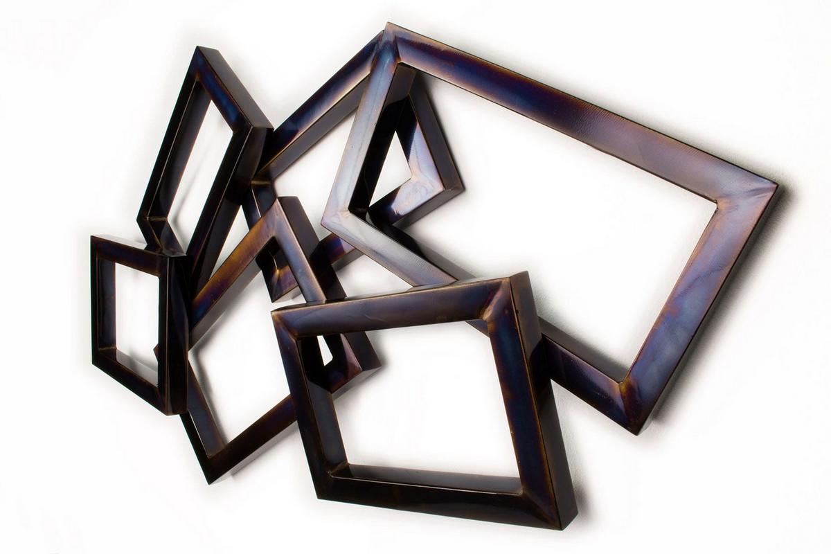 WANDDEKO Braun 127/75 cm - Braun, Metall (9.2/75/8cm) - KUNSTLOFT
