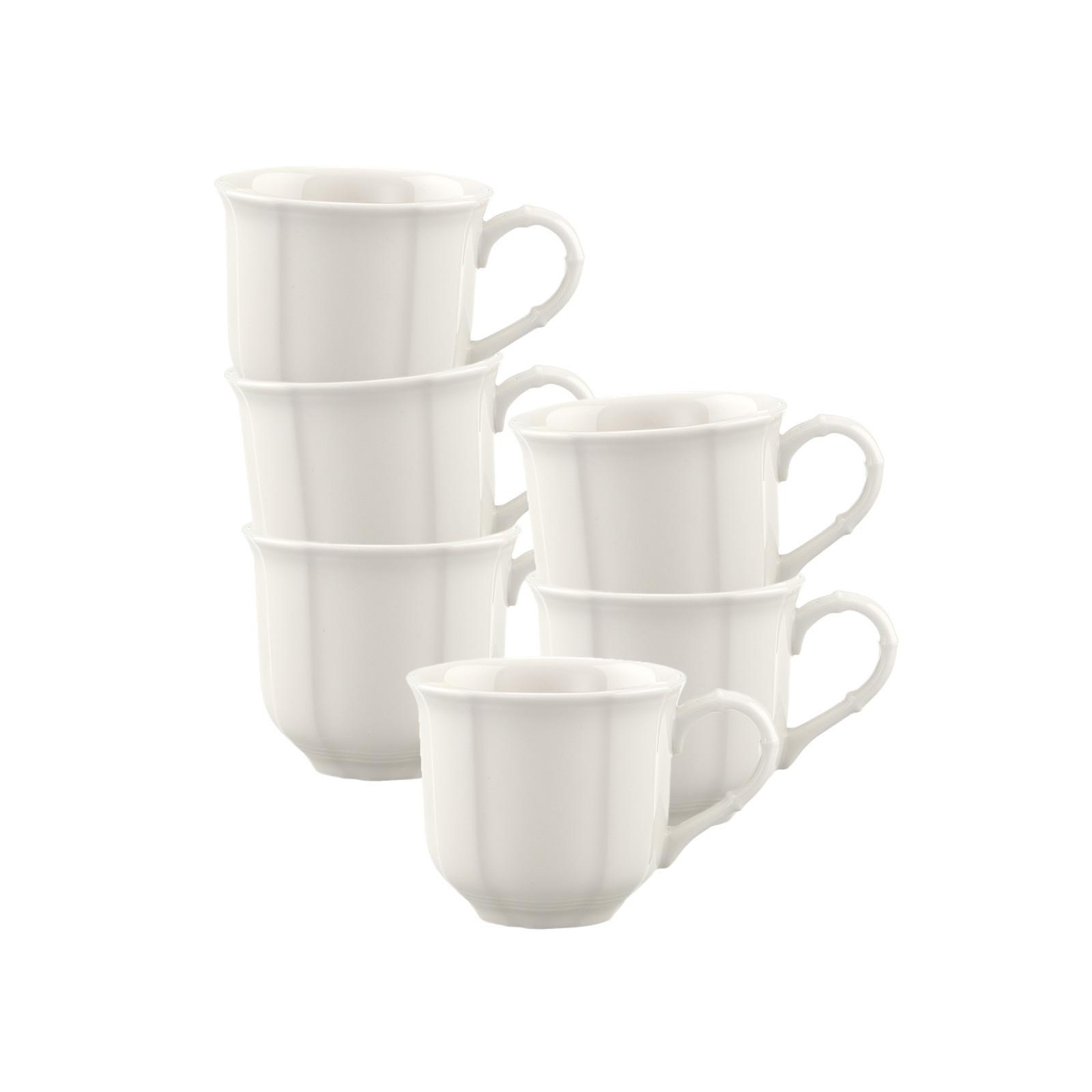 ESPRESSOTASSEN Manoir weiß 80 ml 6er Set - Weiß, Keramik (0.08L) - Villeroy & Boch