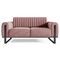 SOFA Parissa 164 cm - Pink/Schwarz, Textil/Metall (164/79/92cm) - Selsey