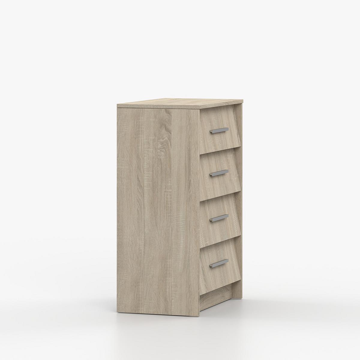 SCHUHSCHRANK 01 60 cm, 60/86/36, 4 Schubladen , Sonoma Eiche - Sonoma Eiche, Holzwerkstoff (60/86/36cm) - imoebel24