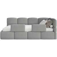 KINDERBETT Cloudy Grau 120 cm, Bouclé - Schwarz/Grau, Kunststoff/Textil (120/200cm) - Selsey