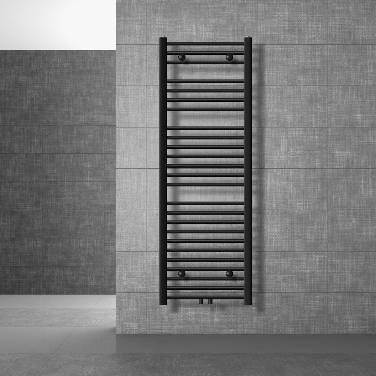 BADHEIZKÖRPER - Schwarz, Metall (50/150/3cm) - LuxeBath