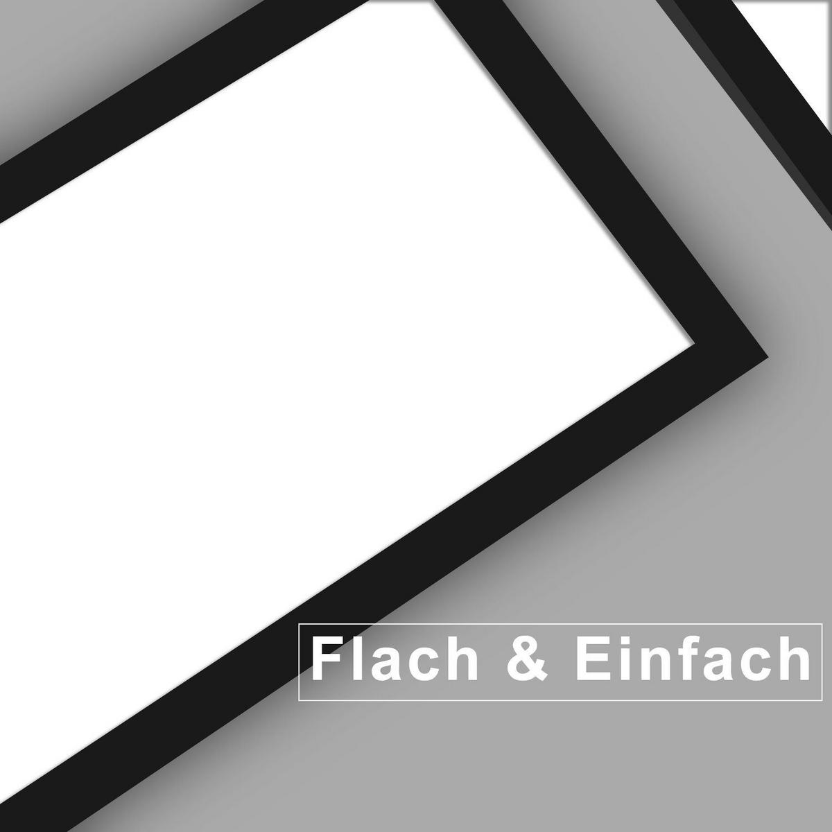 LED-DECKENLEUCHTE Petra 100/25/1 cm - Schwarz, Metall (100/25/1cm) - Nettlife