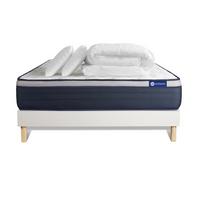 BETT Actimemo max Memory-Schaum 160 x 200 cm h3 - Kit Bettgestell Weiß - Mit Kissen und Bettdecke - Beige/Weiß, Karton/Holz (160/200cm) - ACTISOM