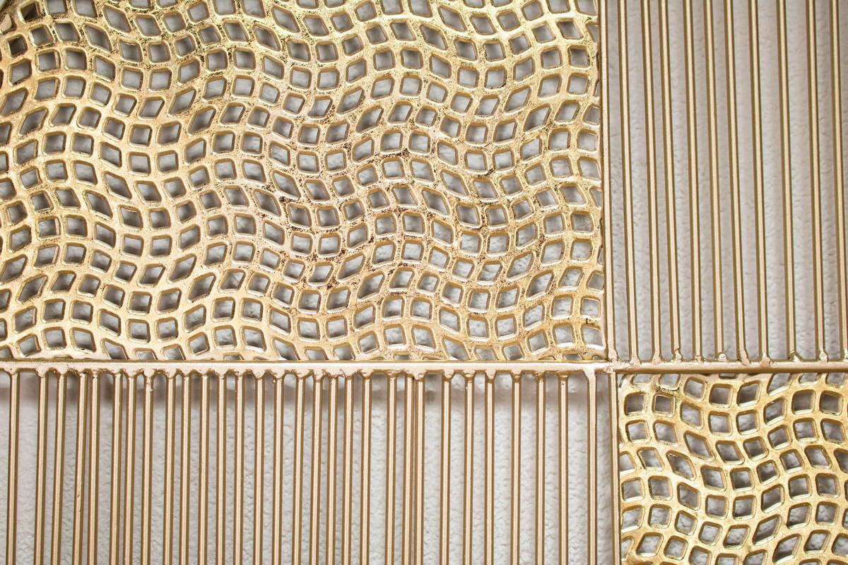 WANDDEKO Gold 60/80 cm - Goldfarben/Weiß, Metall (2.74/80/2cm) - KUNSTLOFT